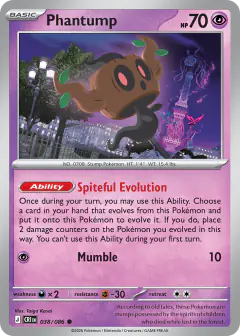 Phantump 038/086 Common card from Chaos Rising