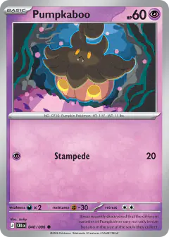 Pumpkaboo 040/086 Common card from Chaos Rising