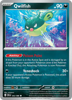 Qwilfish 052/086 Common card from Chaos Rising