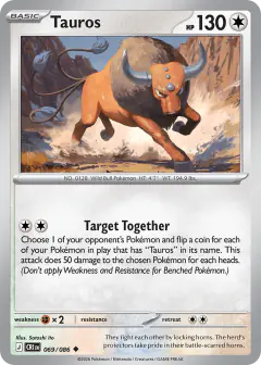 Tauros 069/086 Uncommon card from Chaos Rising