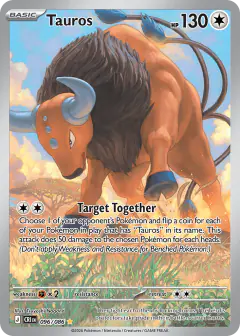 Tauros 096/086 Illustration Rare card from Chaos Rising