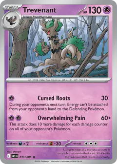Trevenant 039/086 Rare card from Chaos Rising