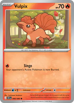 Vulpix 008/086 Common card from Chaos Rising