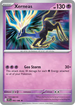 Xerneas 042/086 Rare card from Chaos Rising