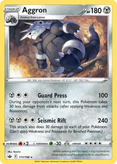 Aggron 111/198 Rare card from Chilling Reign