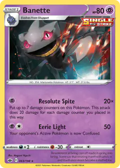 Banette 063/198 Rare card from Chilling Reign