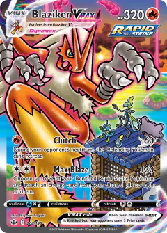 Blaziken VMAX 201/198 Rare Rainbow card from Chilling Reign