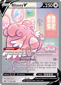 Blissey V 183/198 Rare Ultra card from Chilling Reign