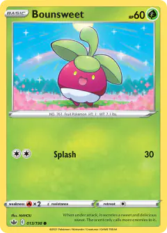Bounsweet 013/198 Common card from Chilling Reign