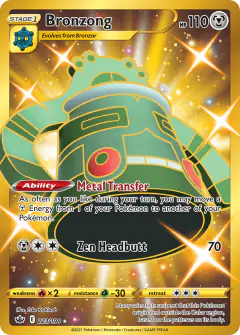 Bronzong 223/198 Rare Secret card from Chilling Reign