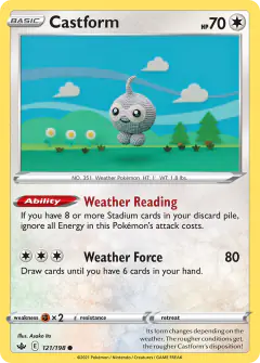 Castform 121/198 Common card from Chilling Reign