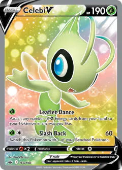 Celebi V 160/198 Rare Ultra card from Chilling Reign