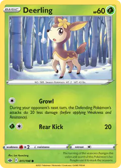 Deerling 011/198 Common card from Chilling Reign