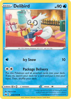 Delibird 032/198 Common card from Chilling Reign