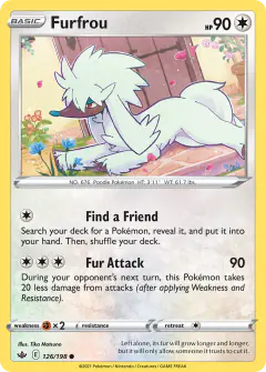 Furfrou 126/198 Common card from Chilling Reign