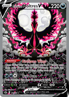 Galarian Moltres V 177/198 Rare Ultra card from Chilling Reign