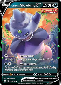 Galarian Slowking V 099/198 Rare Holo V card from Chilling Reign