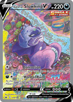 Galarian Slowking V 179/198 Rare Ultra card from Chilling Reign