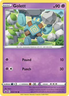 Golett 065/198 Common card from Chilling Reign