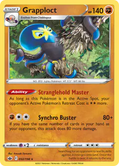 Grapploct 092/198 Rare Holo card from Chilling Reign