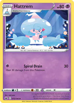 Hattrem 072/198 Uncommon card from Chilling Reign