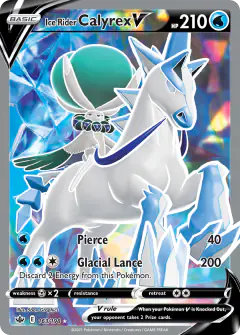 Ice Rider Calyrex V 163/198 Rare Ultra card from Chilling Reign