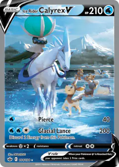 Ice Rider Calyrex V 164/198 Rare Ultra card from Chilling Reign