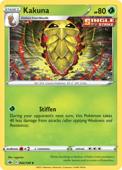Kakuna 002/198 Uncommon card from Chilling Reign