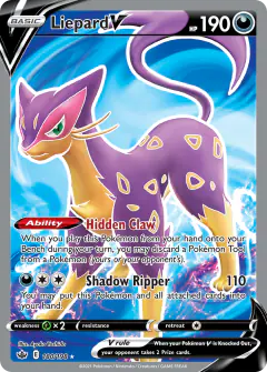 Liepard V 180/198 Rare Ultra card from Chilling Reign