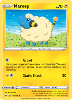 Mareep 047/198 Common card from Chilling Reign