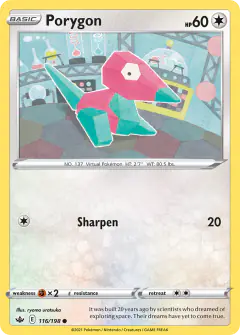 Porygon 116/198 Common card from Chilling Reign
