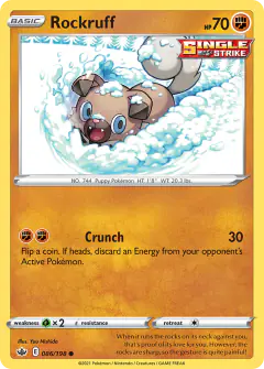 Rockruff 086/198 Common card from Chilling Reign