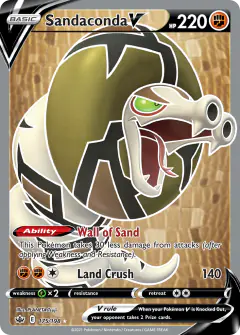 Sandaconda V 175/198 Rare Ultra card from Chilling Reign