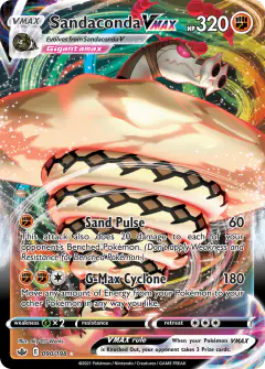 Sandaconda VMAX 090/198 Rare Holo VMAX card from Chilling Reign
