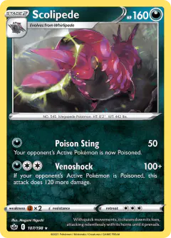 Scolipede 107/198 Rare card from Chilling Reign