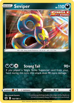 Seviper 102/198 Rare card from Chilling Reign