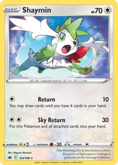 Shaymin 123/198 Rare Holo card from Chilling Reign