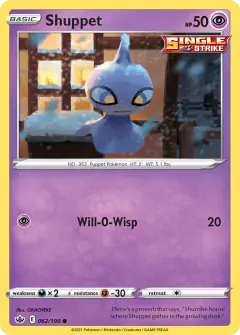 Shuppet 062/198 Common card from Chilling Reign
