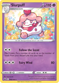 Slurpuff 068/198 Rare card from Chilling Reign