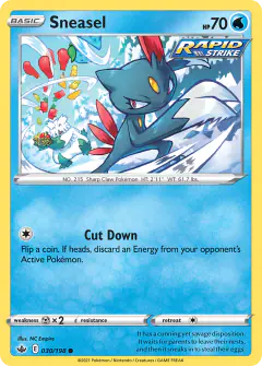 Sneasel 030/198 Common card from Chilling Reign