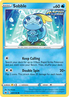 Sobble 041/198 Common card from Chilling Reign