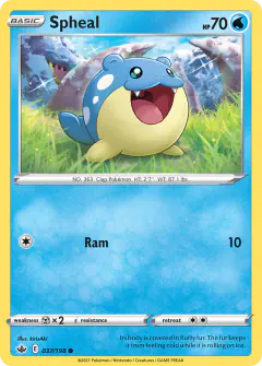 Spheal 037/198 Common card from Chilling Reign