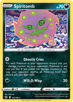 Spiritomb 103/198 Rare card from Chilling Reign