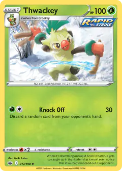 Thwackey 017/198 Uncommon card from Chilling Reign