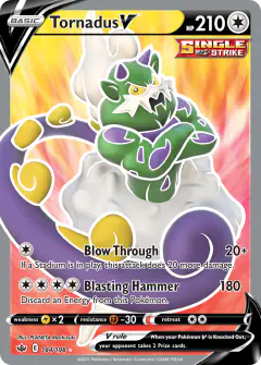 Tornadus V 184/198 Rare Ultra card from Chilling Reign