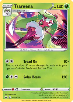 Tsareena 015/198 Rare card from Chilling Reign