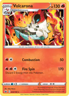 Volcarona 024/198 Rare card from Chilling Reign