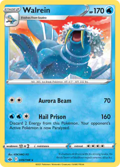 Walrein 039/198 Rare card from Chilling Reign