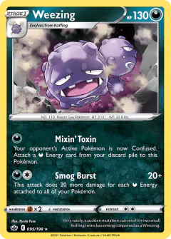 Weezing 095/198 Rare card from Chilling Reign
