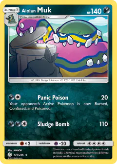 Alolan Muk 131/236 Rare card from Cosmic Eclipse